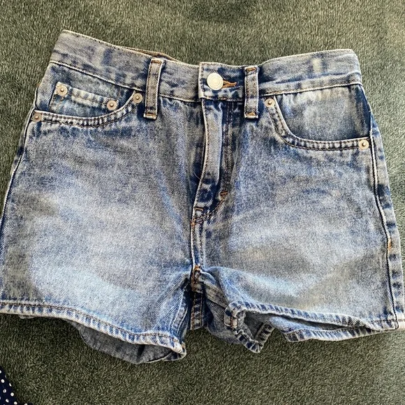 Acid Wash High Rise Levis Shorts (Kids) - Picture 1 of 5